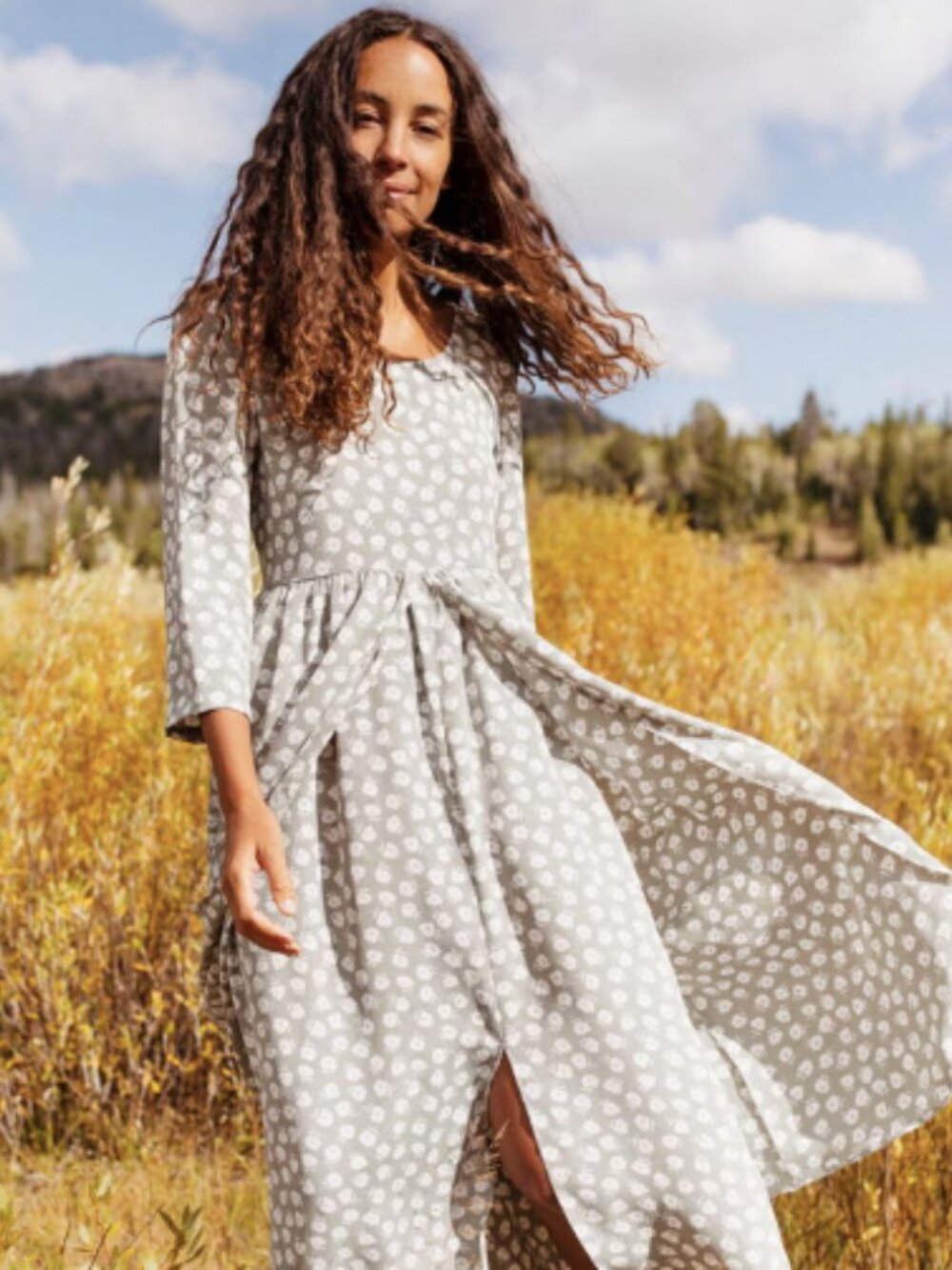 Christy Dawn Amelia Dress - Sage Ditsy